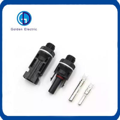Easy To Install 2 Pins Solar Cable Connectors For 1000VDC 30A Solar Panel Mounting