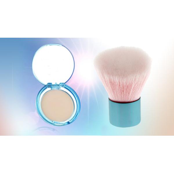 Colorful Private Label Makeup Kabuki Face Brush , Beauty Flat Top Kabuki Brush