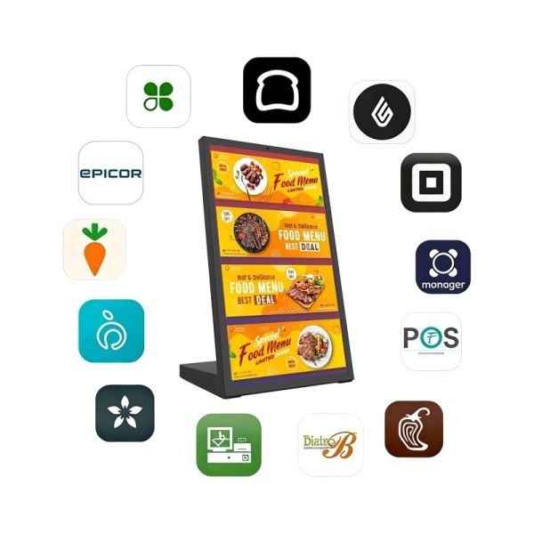 8-inch HD Display Digital Menu Board with Self-Ordering and Multi-Language Support for Restaurants
