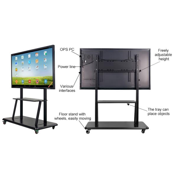 Wall Mounted Smart Board Interactive Flat Panel With Infrared Touch Screen