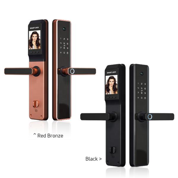 Serrure de porte biométrique intelligente d'empreinte digitale avec le clavier numérique réversible de poignée et de contact