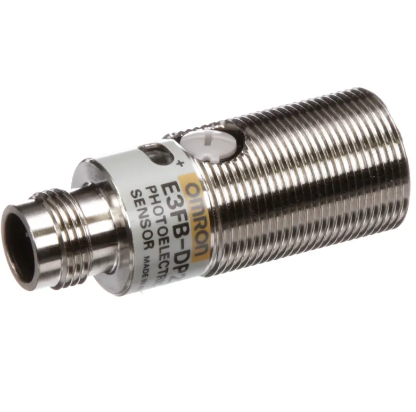 E3FB-DP22 Photoelectric sensor, M18 threaded barrel, metal, red LED, diffuse, 300 mm, PNP, Light-ON/Dark-ON, M12 connector in stock