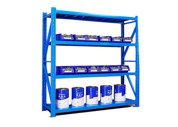 Supermarket Warehouse Medium Duty Shelving Boltless 4 Tier Adjustable Shelf