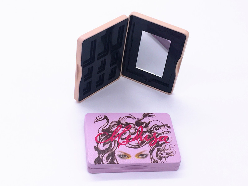 110x80x15Hmm Small Rectangle Slim Cosmetic Tin Box For Eyeshadow With Hinge