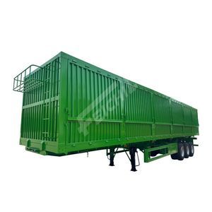 Feichi Factory of Tri- Axles Bulk Cargo/ Foods Transport Steel Box Semi Trailer