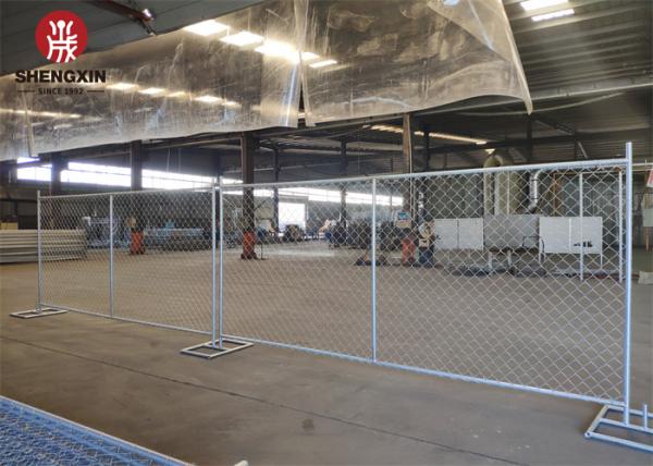 Diamond Mesh PVC Coated Chain Link Temporary Fence For Building Site