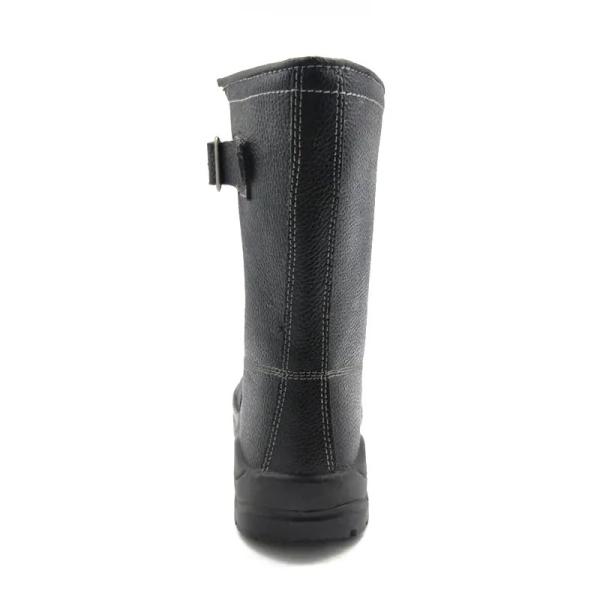 Zapatos de seguridad de pie de acero / soldadura de placa de acero de cuero puro Zapatos de tobillo alto para hombres