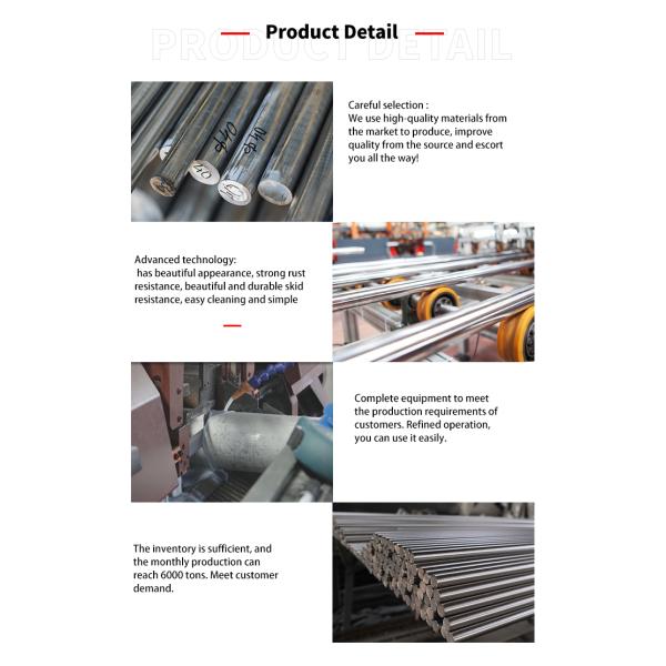 Wear Resistant Mild Round Stainless Steel Bar Hot Roll Bright 2Mm 347H 904L 2507
