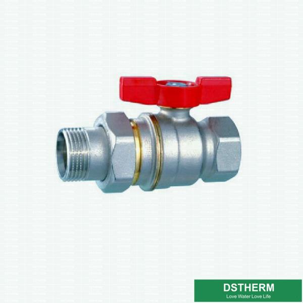 CW617N Forged Brass Ball Valve Butterfly Handle Double Female Threaded  Brass Ball Valve