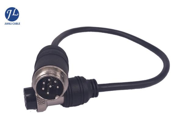 Fire Resistance Coiled Aviation Cable With Seven Pin Heavy Duty Trailer Socket