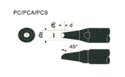 Length 159mm Apollo Soldering Iron Copper Tips DCS-30PC