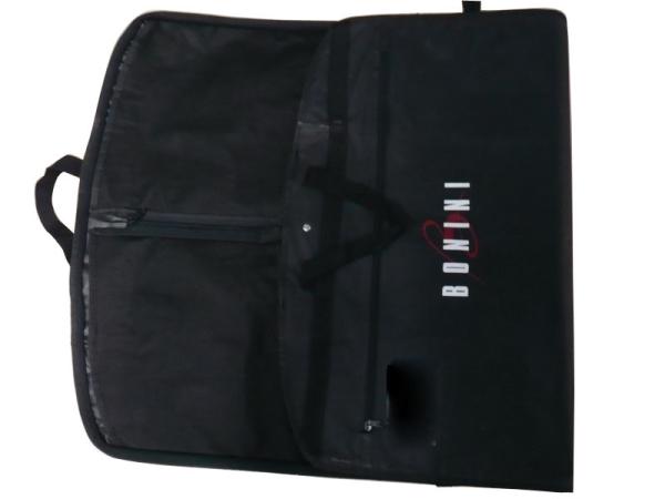 Waterproof Bonini 80g Black Non Woven Fabric Dress Bags, Zippered Garment Bag