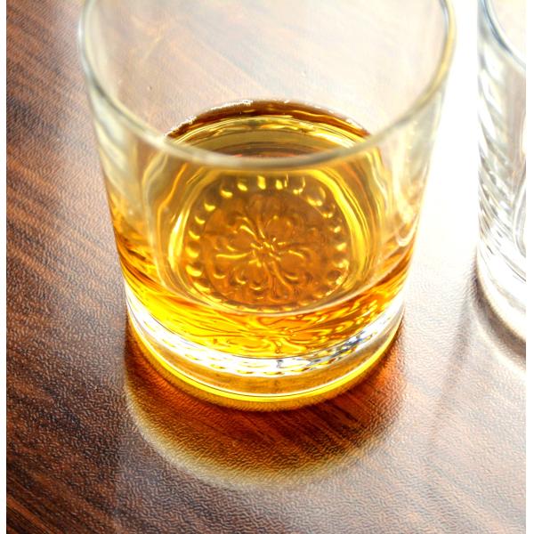 Стекла оптового сжатого Tumbler выпивая подгоняли выбитую чашку двойной старой моды картины цветка стеклянную
