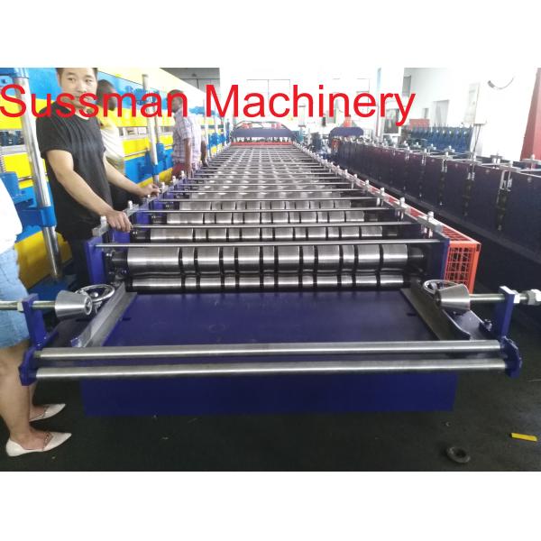 PPGI Steel Metal Roof Panel Roll Forming Machine 16 Rollers , 0.3-0.8mm Thickness