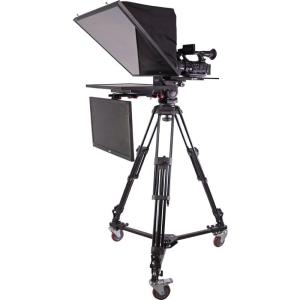 Teleprompter de tela dupla dobrável de 24 polegadas para conferências de