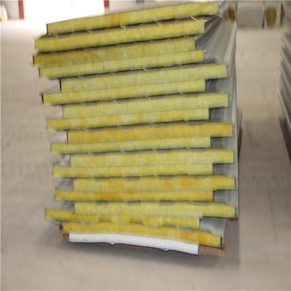 corrugated container home glass wool sandwich panel 1150-50-0.6mm galvanized steel up