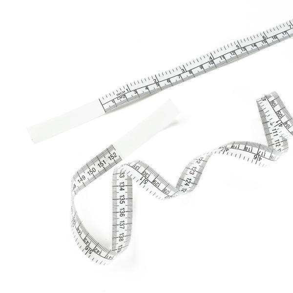 Wintape 60-дюймовый PE не-PVC измерительный счетчик без металлических концов Белая плоская поверхность мягкая измерительная лента