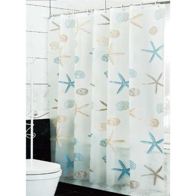 Impression du rideau en douche jetable en plastique de la couleur lumineuse PEVA