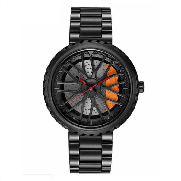 Staggered Layered Stainless Steel Quartz Wrist Watch Men'S Water Resistant Watches