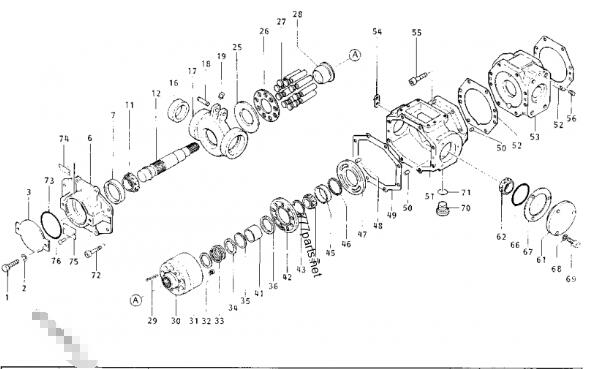   Excavator Hydraulic Pump Parts E120 E100 E120B  VRD63 Main Pump Drive Shaft