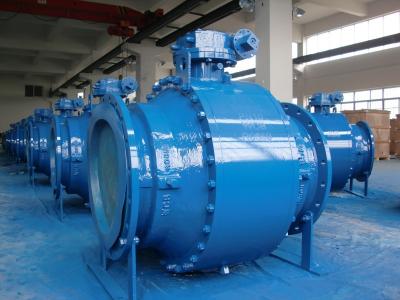 Anti-estática três peças de incêndio segura válvula de bola trunnion