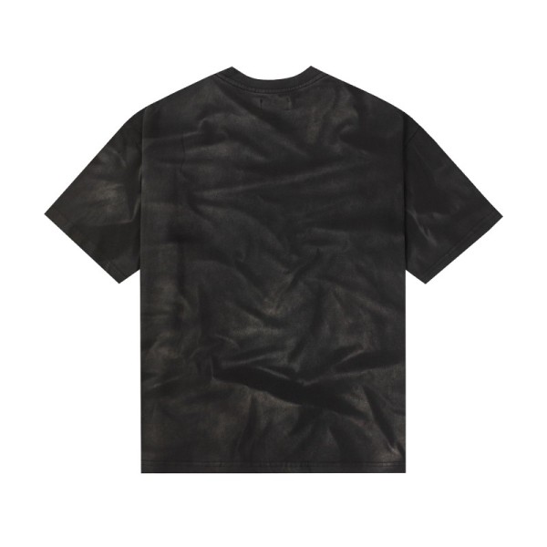 Breaking Foundation Washed Gradient Versatile Melancholic Second-Generation Slogan Casual Oversized Vintage Breathable T-Shirt