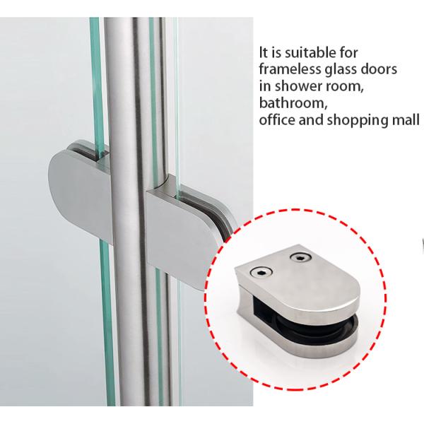 Stainless Steel Heavy Duty Glass Shower Hinge for 8-12mm Glass Doors