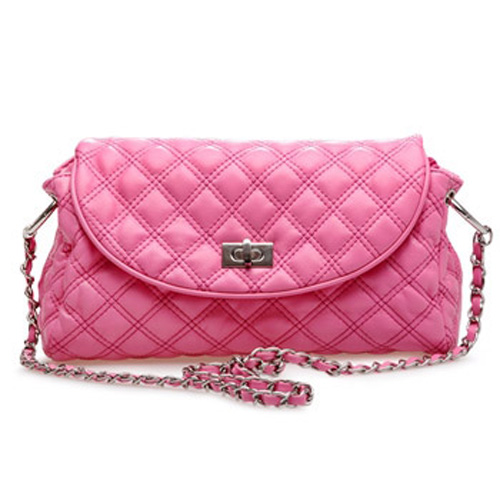 PU Mesh Pink Stylish designer Decorative Ladies Fashion Handbags within wearing