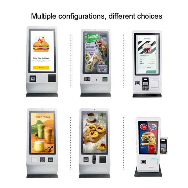 27 Inch High-definition smart multi-touch McDonald's self-service ordering machine with QR code scanner
