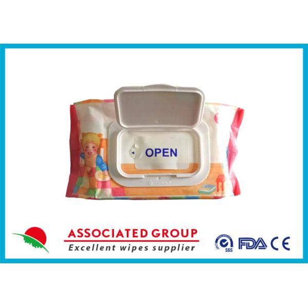 Hygiene Cleaning Baby Wet Wipes Hand / Mouth Tissues Flowpack No Irritation