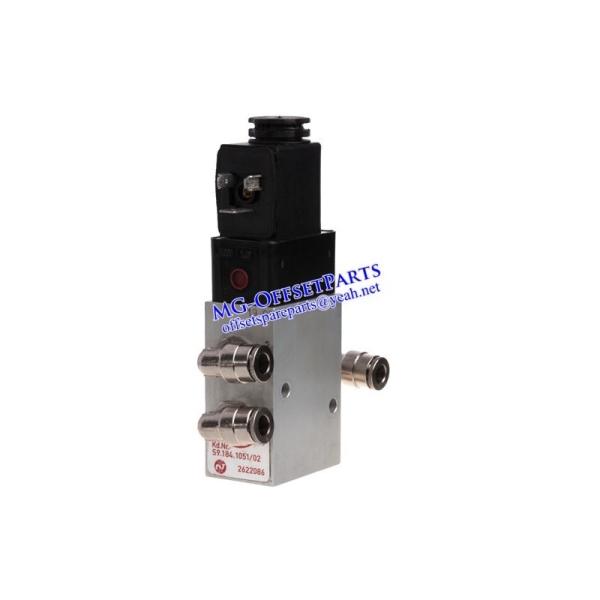 S9.184.1051 HD PNEUMATIC 4/2 WAY VALVE RED BUTTON