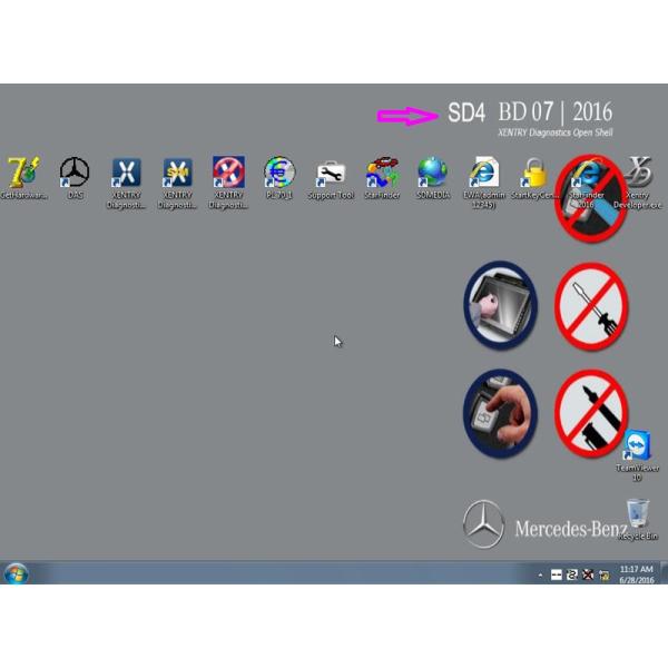 Блок развертки диагностических инструментов тележки Benz Мерседес сверхмощный всеобщий на все корабли 201607