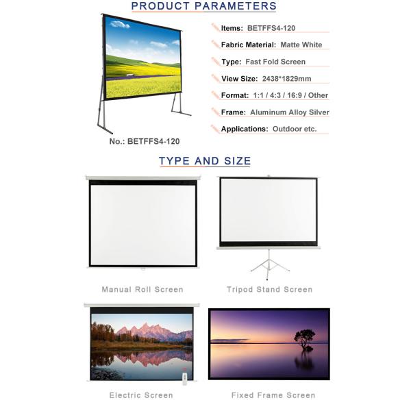 120 Inch Electric Projector Screen For Larger Church / Exhibition Hall