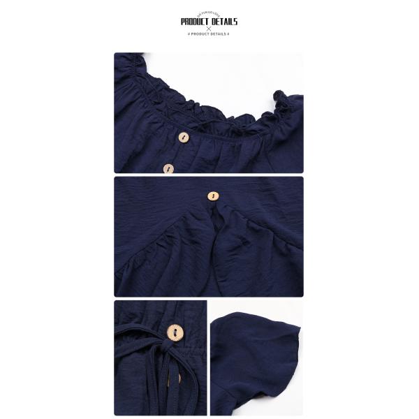 2023 Summer New Europe and The United States Cross-Border Women′s Solid Color off-Shoulder Irregular Dress