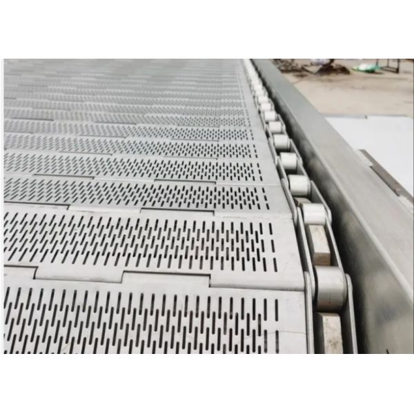 Stainless Steel Perforated Conveyor Belt For French Fries Vegetable Washing Dewatering Cooling Conveyor