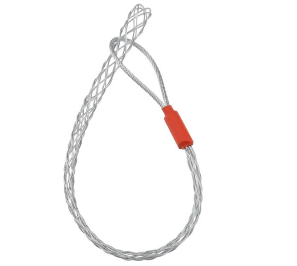 Agarre de tirón de cable para 6-10mm Cable galvanizado de acero inoxidable Cable antideslizante de tracción Manga de malla flexible Cable de cuerda de malla 27cm de longitud Negro