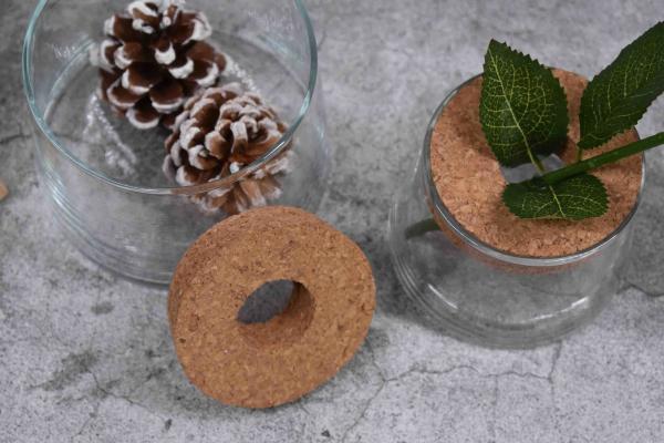 Yuelin Large Glass Vase With Cork Lid Top Dampproof 1.9in