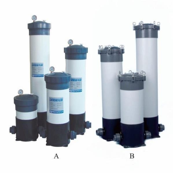 Anti pressão de funcionamento industrial corrosiva do alojamento de filtro 0-0.6Mpa do PVC