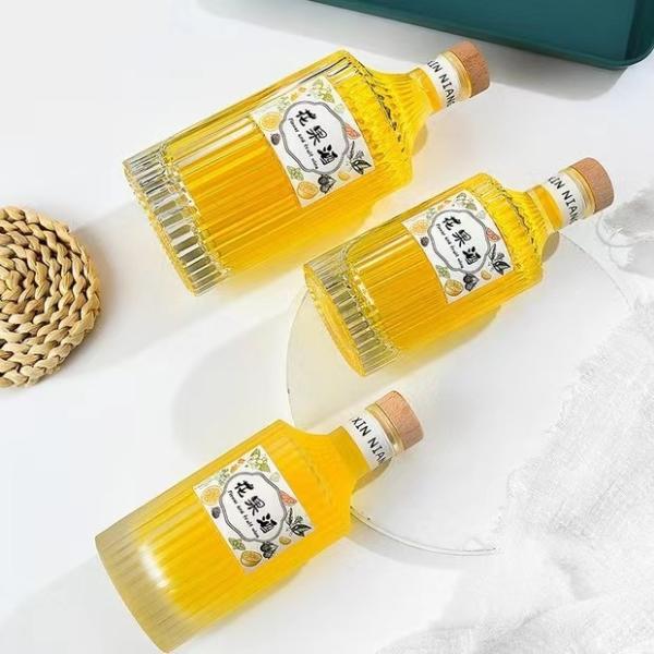 Logotipo personalizado Garrafa de vidro aceitável para rum Vodka Whisky Tequila