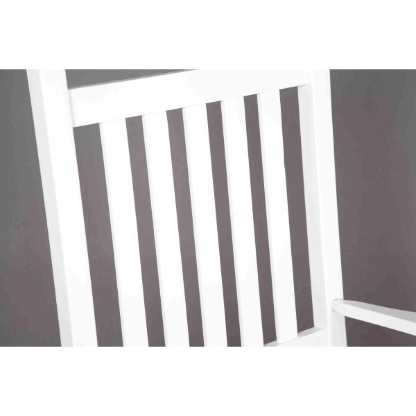 White Rocking Chair Wooden Outdoor Furniture Hollow Design For Relaxing