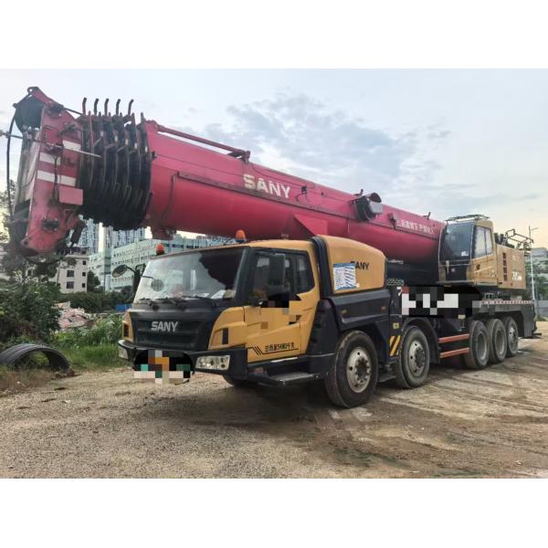 2019 Sany Used Crane STC1100 With Main Boom Of 73 Meters, Jib Of 18 Meters, Counterweight Of 42 Tons And Excellent Working Condition.