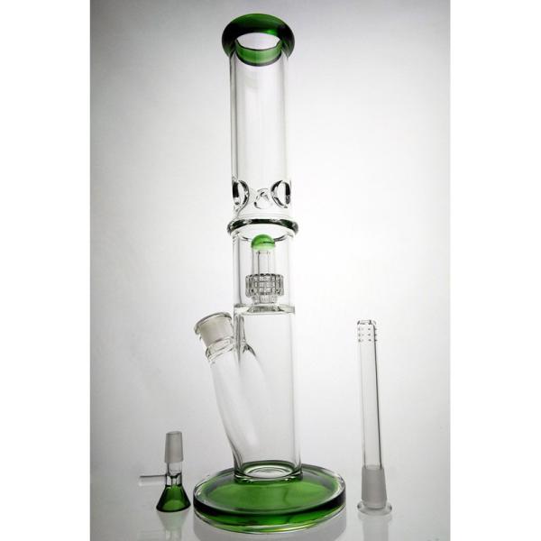 Perc Crystal Base Glass Water Bongs 15 Inhes Glass Straight Tube