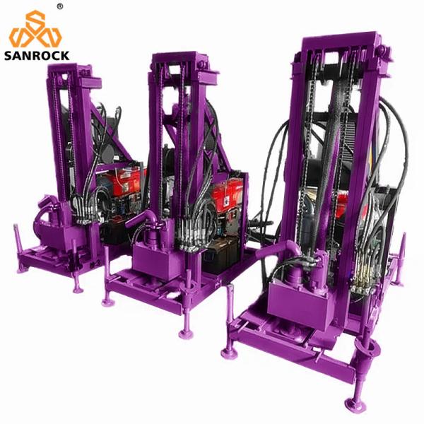 Water Well Drill Rig Diesel Engine Portable Water Drilling Machine Trailer Mounted Water Well Drilling Rig