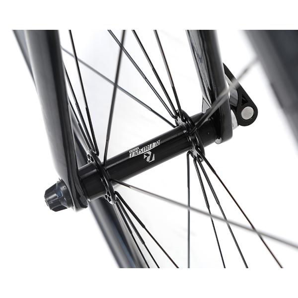 Yellow Carbon Fiber Road Bike , 16 Speed Road Bike Shlmano Claris R2000