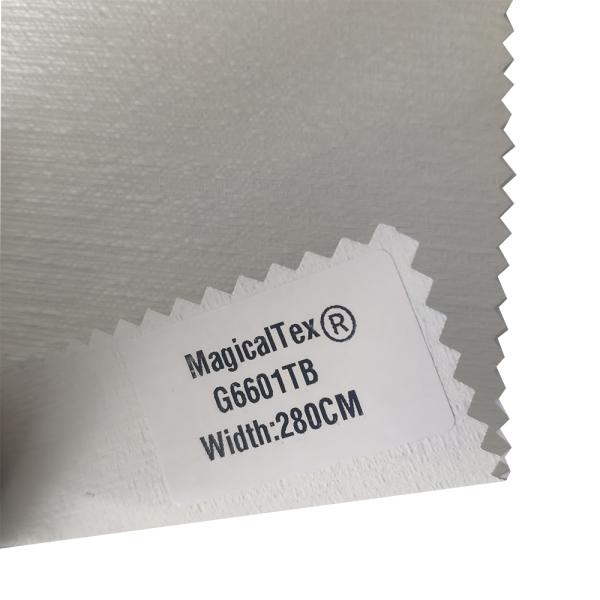 340gsm Fireproof Blackout Roller Blinds Fabric White Coating
