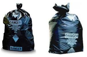 PE asbestos waste bags, Disposal Plastic Bag for Construction Waste, rubbish bag for asbestos fibers, bagplastics, bagea