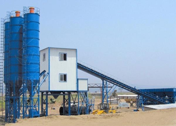 HZS120 Compact Ready Mix Concrete Plant , Precast 120m3/H Concrete Mixing Plant