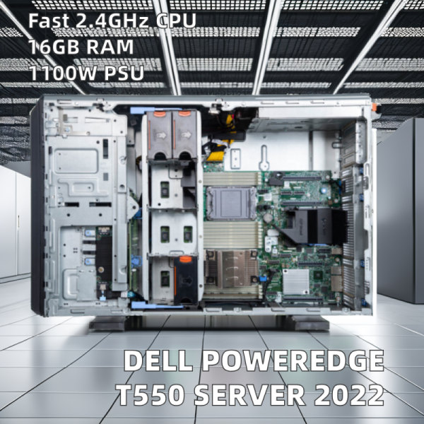 16GB DDR4 ECC Memory PowerEdge T550 Tower Server 1TB SATA Hard Drive 750W 1U Stock