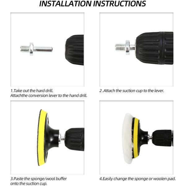 пусковые площадки шерстей 70mm колеса 7Pcs Buffing полируя установили 4,8 унции