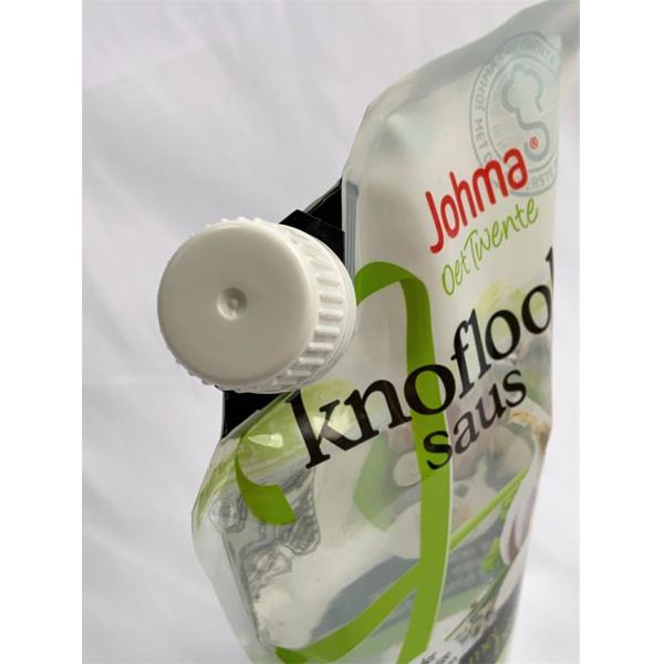 Clear Plastic Spout Packaging Pouch Custom Printed With Side Gusset Cap